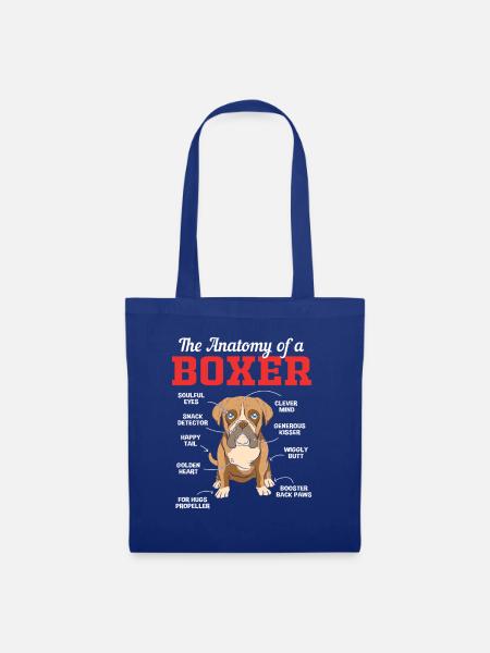 Boxer Hund - Stoffbeutel - Royalblau
