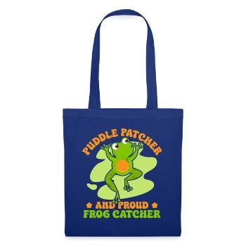 Frog Catcher Puddle Patcher & Proud Catcher Frog - Stoffbeutel - Royalblau - Vorne