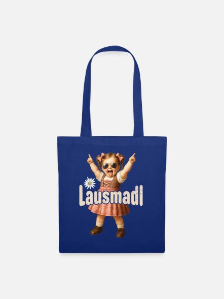 Lausmadl Dirndl Tracht Volksfest Bayern Geschenk - Stoffbeutel - Royalblau