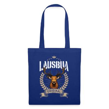 Lausbua Hirsch Bayern Tracht Volksfest Geschenk - Stoffbeutel - Royalblau - Vorne
