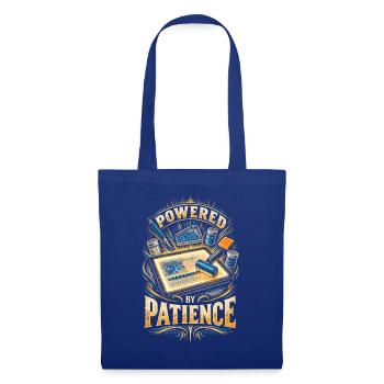 Diamond Painting Powered By Patience - Stoffbeutel - Royalblau - Vorne
