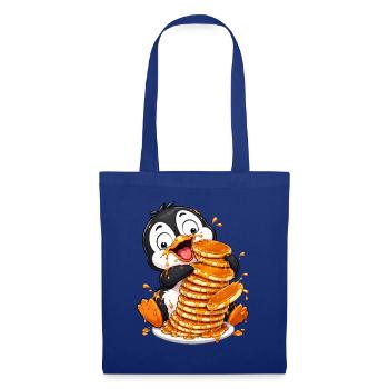 Pinguin Pfannkuchen Sirup Süßer Cartoon - Stoffbeutel - Royalblau - Vorne
