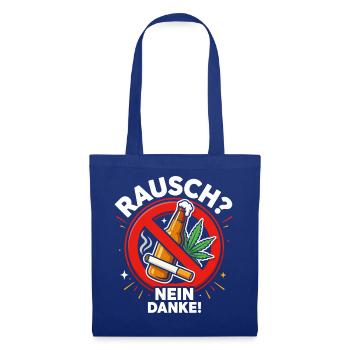 Anti Drogen - Stoffbeutel - Royalblau - Vorne