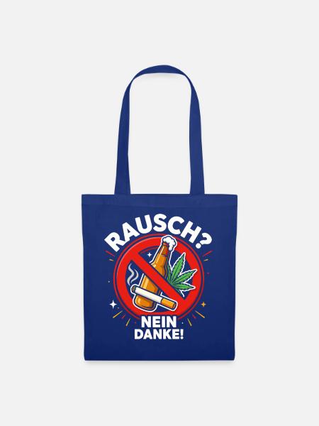 Anti Drogen - Stoffbeutel - Royalblau