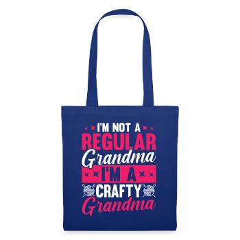 Im A Crafty Grandma  Want Nana Grandmother - Stoffbeutel - Royalblau - Vorne
