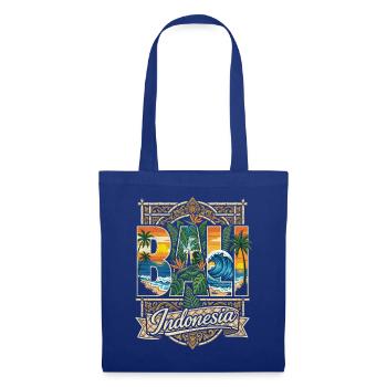 Bali Indonesia Buchstaben - Stoffbeutel - Royalblau - Vorne