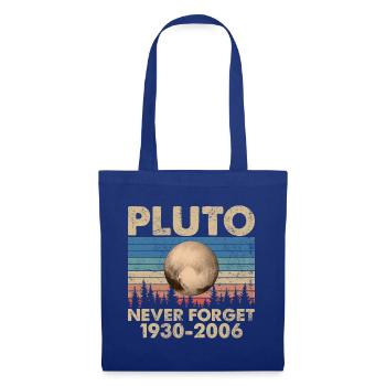 Pluto Zwergplanet Astronomie Weltraum Never Forget - Stoffbeutel - Royalblau - Vorne