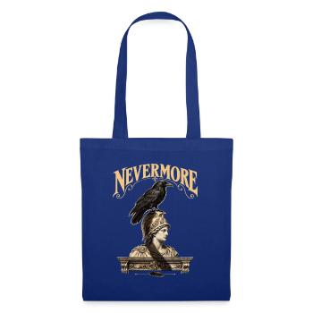 Nevermore – Rabe Edgar Allan Poe Gothic - Stoffbeutel - Royalblau - Vorne