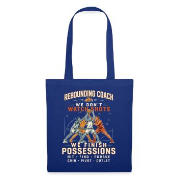 Rebounding Coach – Wir Beenden Possessions - Stoffbeutel - Royalblau - Vorne