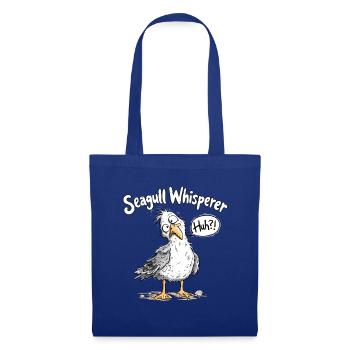 Seagull Whisperer I Lustige Möwe Maritim Spruch - Stoffbeutel - Royalblau - Vorne