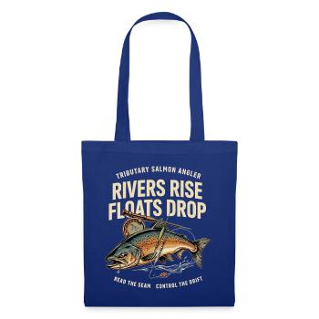 Flussforelle Angler-Design - Stoffbeutel - Royalblau - Vorne