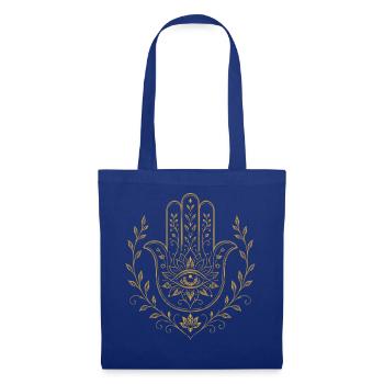 Hamsa-Schutzauge - Stoffbeutel - Royalblau - Vorne