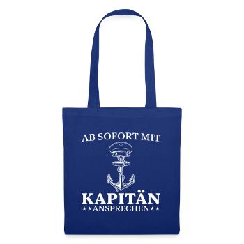 Mit Kapitän ansprechen Bootsführerschein bestanden - Stoffbeutel - Royalblau - Vorne