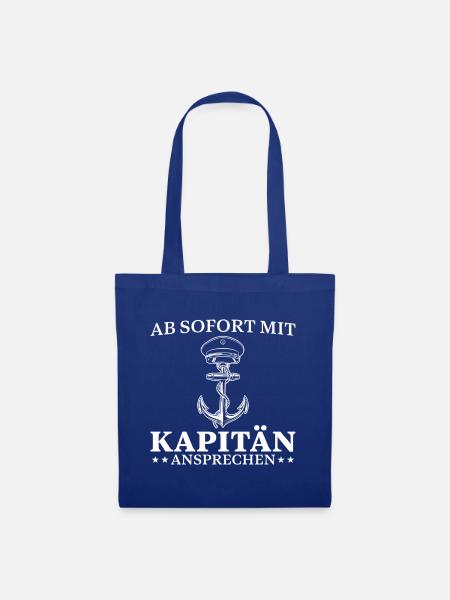 Mit Kapitän ansprechen Bootsführerschein bestanden - Stoffbeutel - Royalblau