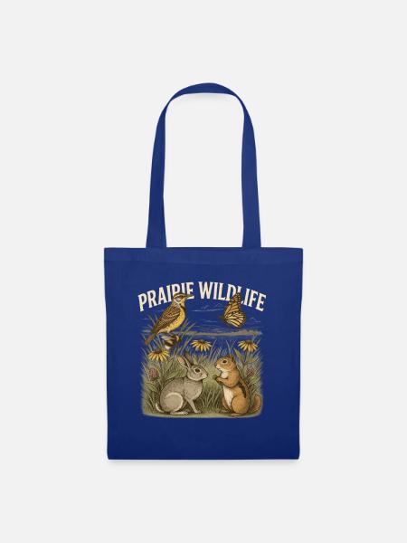 Prairie Wildlife Native Prairie - Stoffbeutel - Royalblau