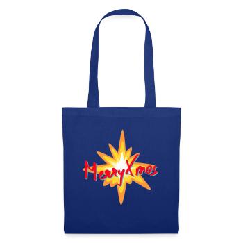 Explosives Xmas Schrift - Stoffbeutel - Royalblau - Vorne
