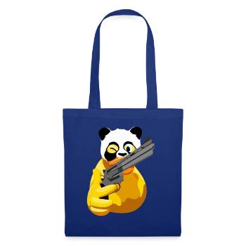 Panda Revolver Streetstyle - Stoffbeutel - Royalblau - Vorne