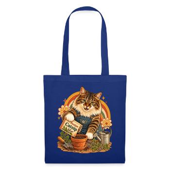 Katzenminze-Gärtner - Stoffbeutel - Royalblau - Vorne