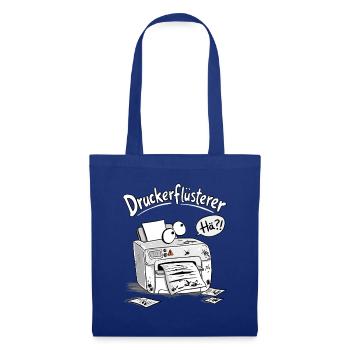 Druckerflüsterer Büro Technik IT Humor Sarkasmus - Stoffbeutel - Royalblau - Vorne