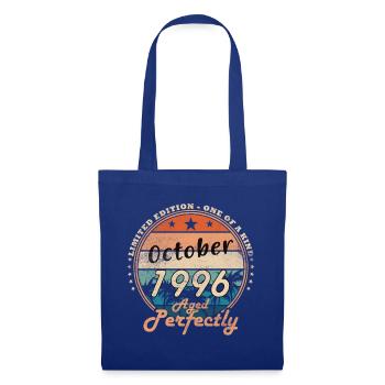 30. Geburtstag Geschenk Mann Original Oktober 1996 - Stoffbeutel - Royalblau - Vorne