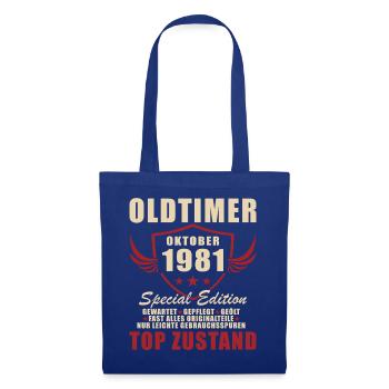 Vintage Oktober 1981 Retro-Ausgabe Oktober 1981 - Stoffbeutel - Royalblau - Vorne