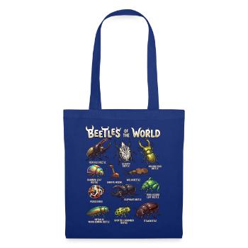 Beetles of the World Insect Infographic - Stoffbeutel - Royalblau - Vorne