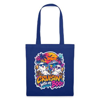 Geister am Strand Neon Pop Art - Stoffbeutel - Royalblau - Vorne