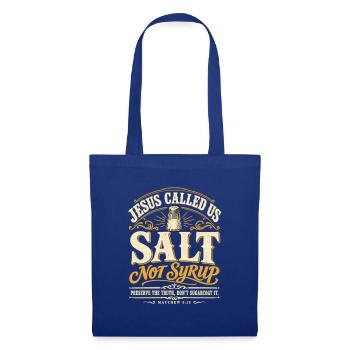 Salz Nicht Zucker Jesus Zitat-Tee - Stoffbeutel - Royalblau - Vorne