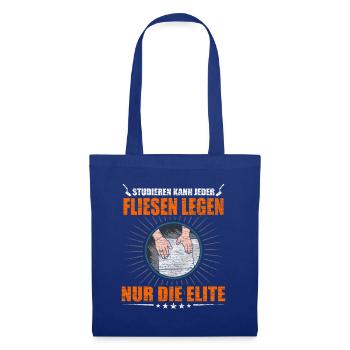 Fliesenleger - Stoffbeutel - Royalblau - Vorne