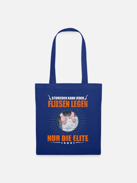 Fliesenleger - Stoffbeutel - Royalblau