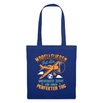 Modellfliegen Perfekter Tag Modellflug - Stoffbeutel - Royalblau - Vorne
