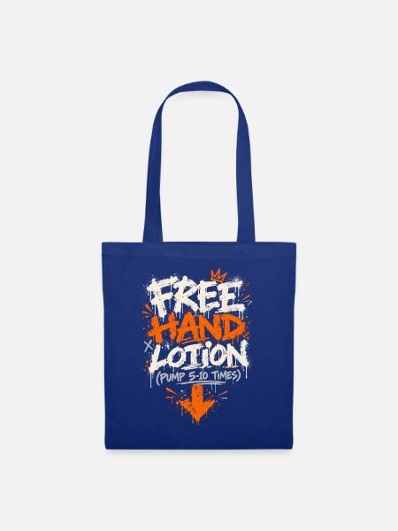 Freie Hand Graffiti Schrift - Stoffbeutel - Royalblau
