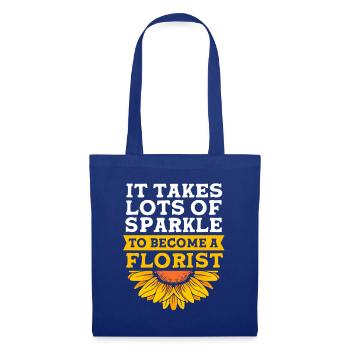 Floristik Florist Blumenhändler Blumenstrauß - Stoffbeutel - Royalblau - Vorne