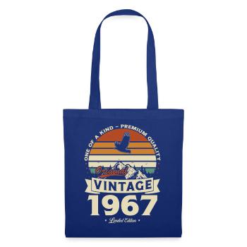 60 Jahre 1967 Vintage Retro Geburtstagsgeschenk - Stoffbeutel - Royalblau - Vorne