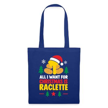 Raclette-Weihnachtsstimmung - Stoffbeutel - Royalblau - Vorne