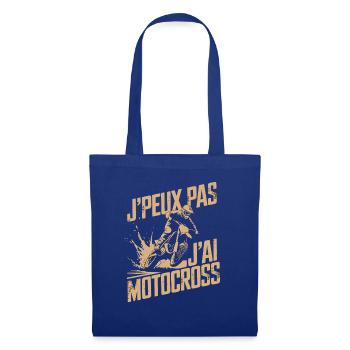 Jpeux Pas Jai Motocross Fahrer Sprung Im Gelände - Stoffbeutel - Royalblau - Vorne