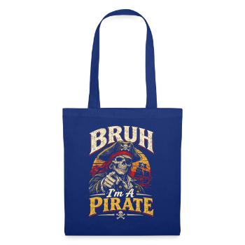 Bruh Piratenskelett – I’m a Pirate - Stoffbeutel - Royalblau - Vorne