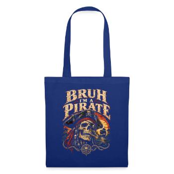 Piratenschädel mit Segel-Licht - Stoffbeutel - Royalblau - Vorne
