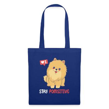 Zwergspitz Pomeranian - Stoffbeutel - Royalblau - Vorne