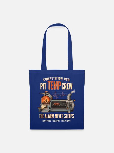 Pit Temp Crew – Alarm Never Sleeps - Stoffbeutel - Royalblau
