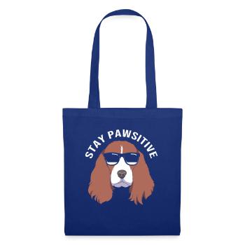 Springer Spaniel Hund - Stoffbeutel - Royalblau - Vorne