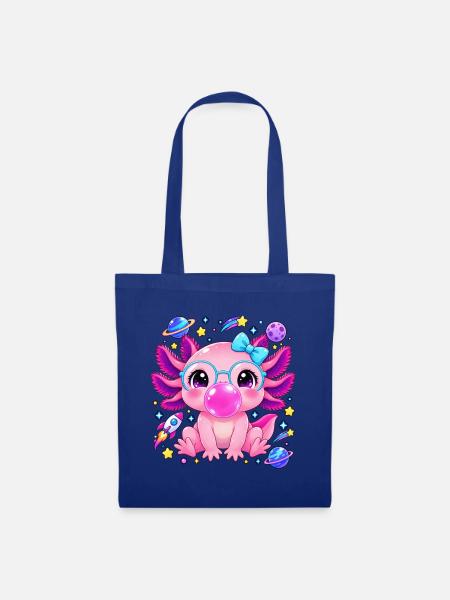 Axolotl Kostüm Kaugummi Süß Kawaii Kinder Mädchen - Stoffbeutel - Royalblau
