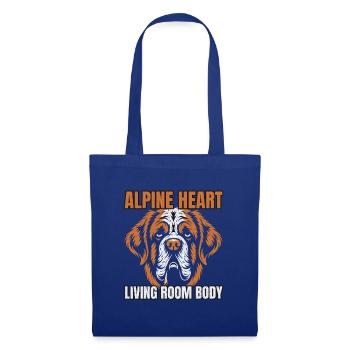 Bernhardiner Hund - Alpine Heart Living Room Body - Stoffbeutel - Royalblau - Vorne