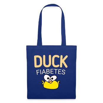 Ente Fiabetes wieder  - Stoffbeutel - Royalblau - Vorne
