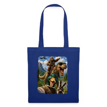 Mallard Duck Selfie Bigfoot T Rex UFO Funny Gifts - Stoffbeutel - Royalblau - Vorne