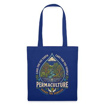 Permakultur-Wasserkreislauf - Stoffbeutel - Royalblau - Vorne