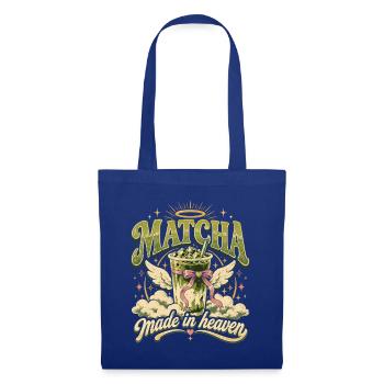 Matcha Himmel Becher - Stoffbeutel - Royalblau - Vorne