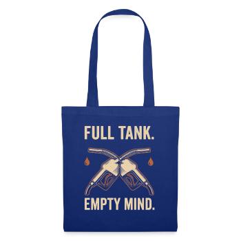 Full Tank Empty Mind Zapfpistole Vintage Zapfpisto - Stoffbeutel - Royalblau - Vorne