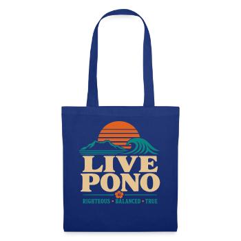 Live Pono - Stoffbeutel - Royalblau - Vorne