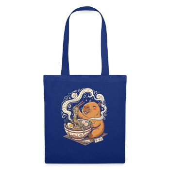 Capybara Isst Ramen Japanische Nudeln Kawaii - Stoffbeutel - Royalblau - Vorne